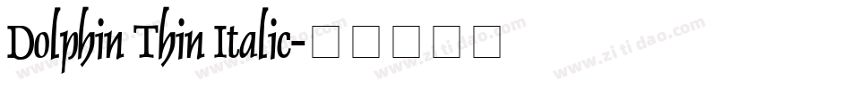 Dolphin Thin Italic字体转换